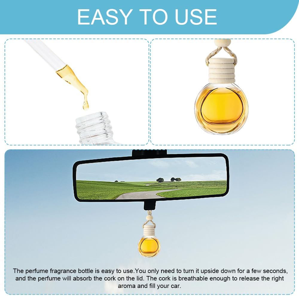 8ml Empty Glass Auto Oil Perfume Aromatherapy Diffuser Charms