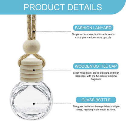 8ml Empty Glass Auto Oil Perfume Aromatherapy Diffuser Charms