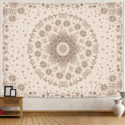 Boho Floral Mandala Tapestry Wall Hanging Bohemian Flower Medallion Tapestr