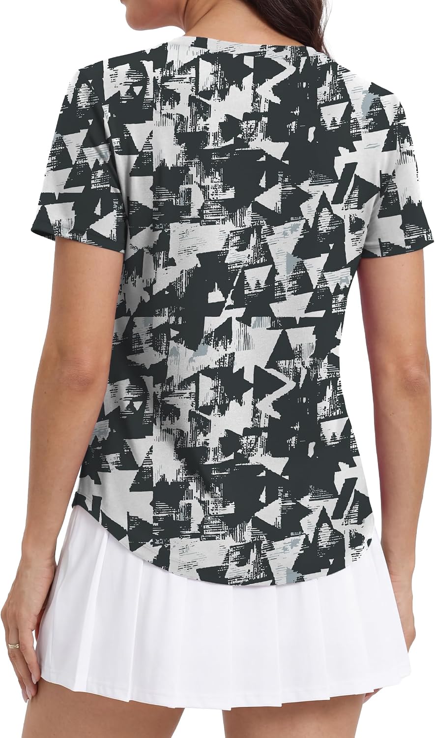 Womens Sun Protection Pilates Outfits Athletic Tops for Running Gym Tee