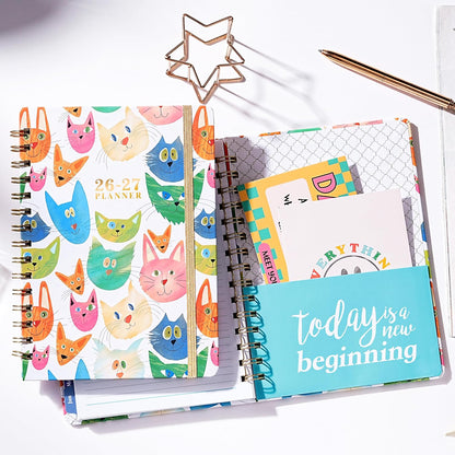 Planner Weekly and Monthly | 12 Month Planner Weekly & Monthly with Colourful Tabs
