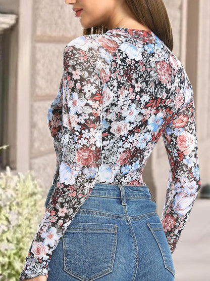 Women Fall Fitted Sexy Fashion Outfits Clothes Floral Fierce