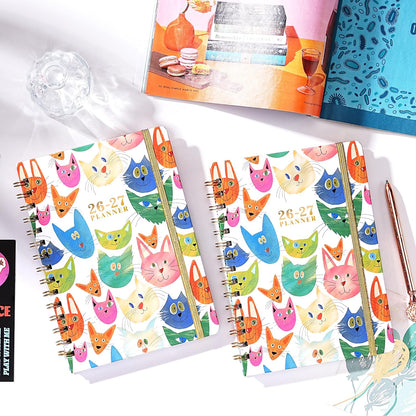 Planner Weekly and Monthly | 12 Month Planner Weekly & Monthly with Colourful Tabs