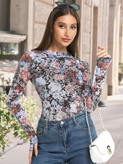 Women Fall Fitted Sexy Fashion Outfits Clothes Floral Fierce