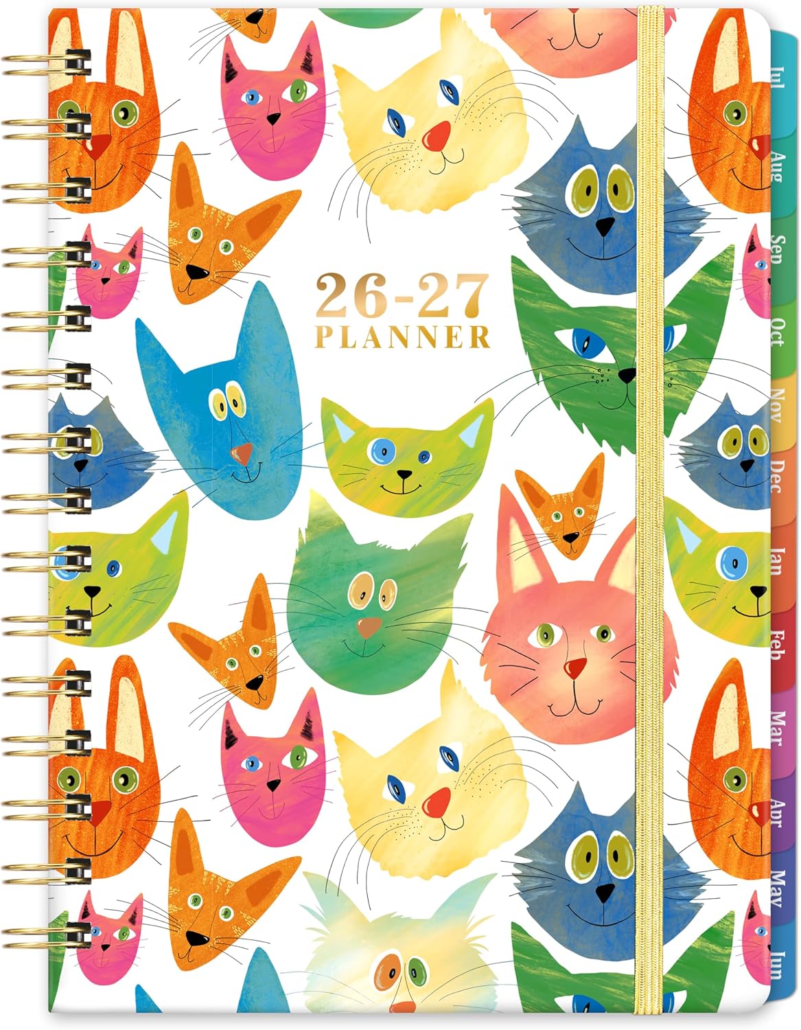 Planner Weekly and Monthly | 12 Month Planner Weekly & Monthly with Colourful Tabs